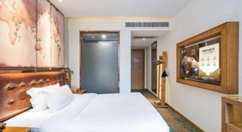 Bed in James Joyce Coffetel·Hengyang Jiefang Road Xianfeng Dock