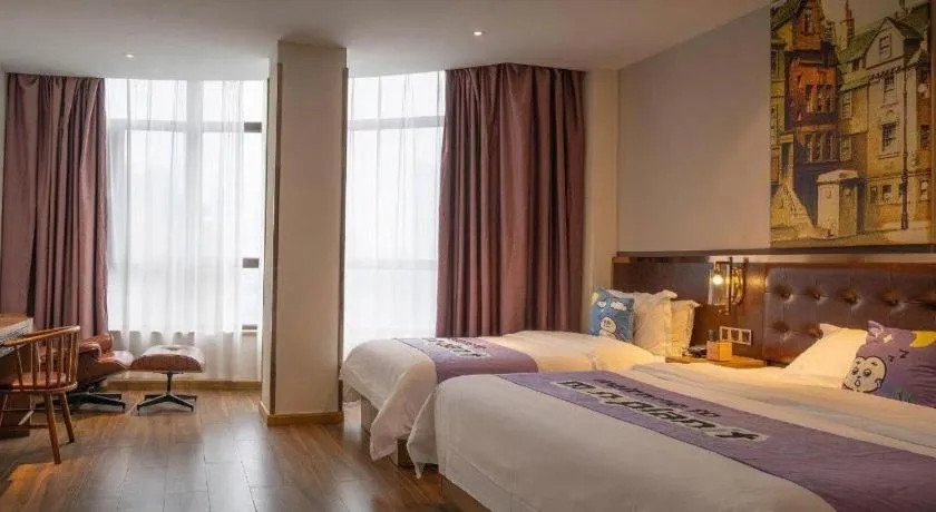 Bed in James Joyce Coffetel·Hengyang Jiefang Road Xianfeng Dock