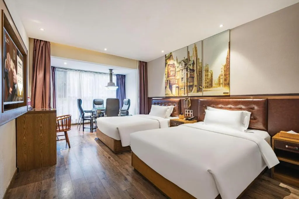 Bed in James Joyce Coffetel·Hengyang Jiefang Road Xianfeng Dock