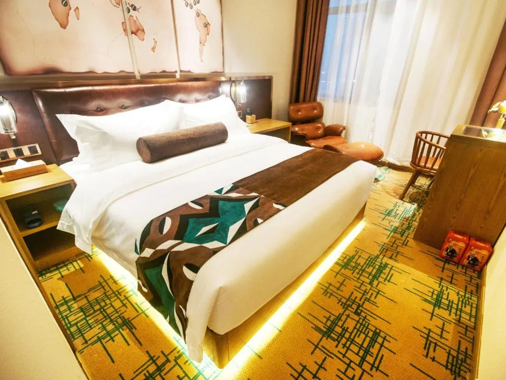 Bed in James Joyce Coffetel·Hengyang Jiefang Road Xianfeng Dock