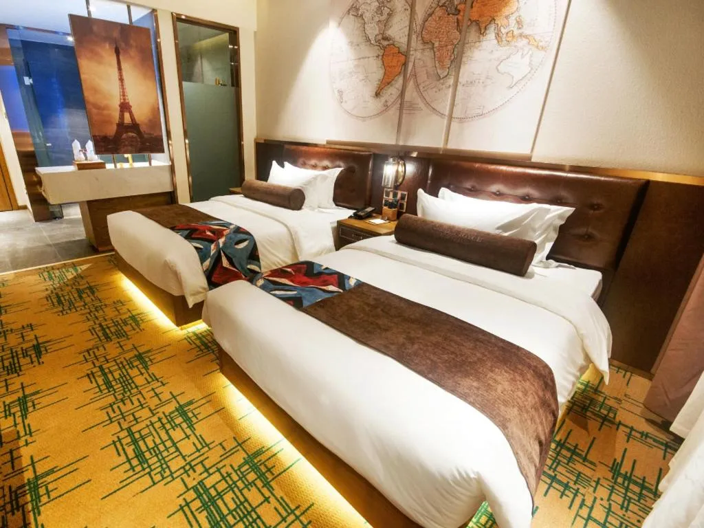 Bed in James Joyce Coffetel·Hengyang Jiefang Road Xianfeng Dock