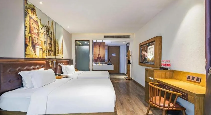 Bed in James Joyce Coffetel·Hengyang Jiefang Road Xianfeng Dock