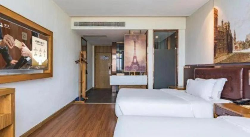 Bed in James Joyce Coffetel·Hengyang Jiefang Road Xianfeng Dock