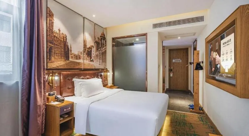 Bed in James Joyce Coffetel·Hengyang Jiefang Road Xianfeng Dock