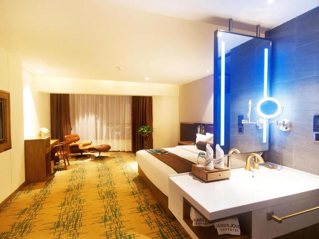 Bed in James Joyce Coffetel·Hengyang Jiefang Road Xianfeng Dock