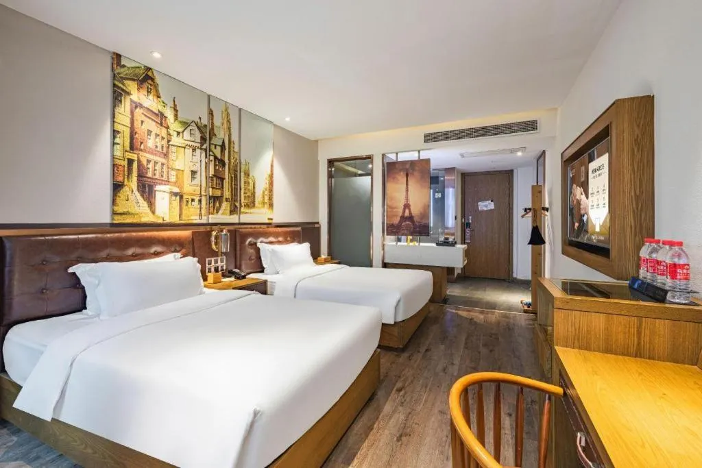 Bed in James Joyce Coffetel·Hengyang Jiefang Road Xianfeng Dock