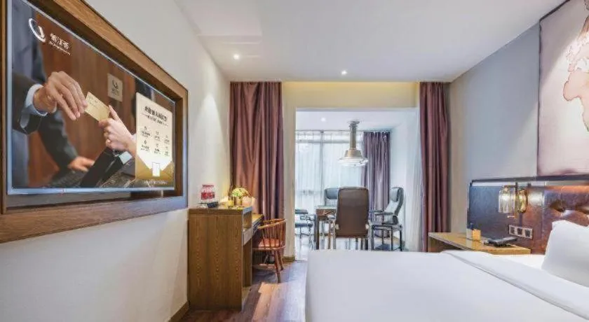 Bed in James Joyce Coffetel·Hengyang Jiefang Road Xianfeng Dock