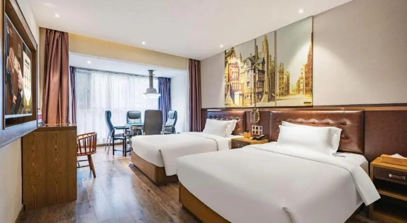 Bed in James Joyce Coffetel·Hengyang Jiefang Road Xianfeng Dock