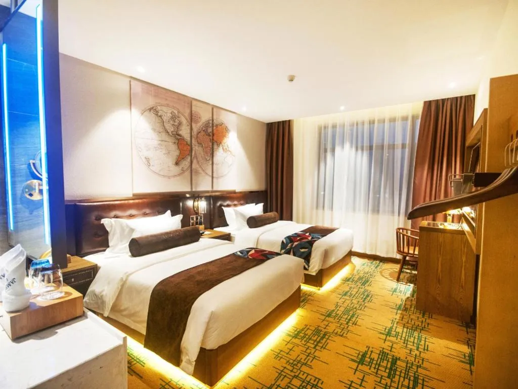 Bed in James Joyce Coffetel·Hengyang Jiefang Road Xianfeng Dock