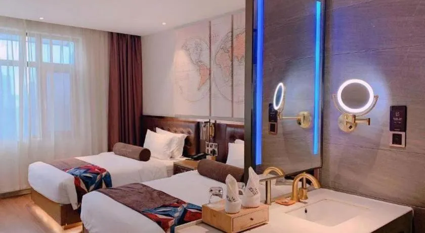 Bed in James Joyce Coffetel·Hengyang Jiefang Road Xianfeng Dock