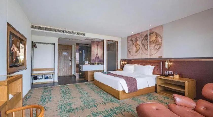 Bed in James Joyce Coffetel·Hengyang Jiefang Road Xianfeng Dock