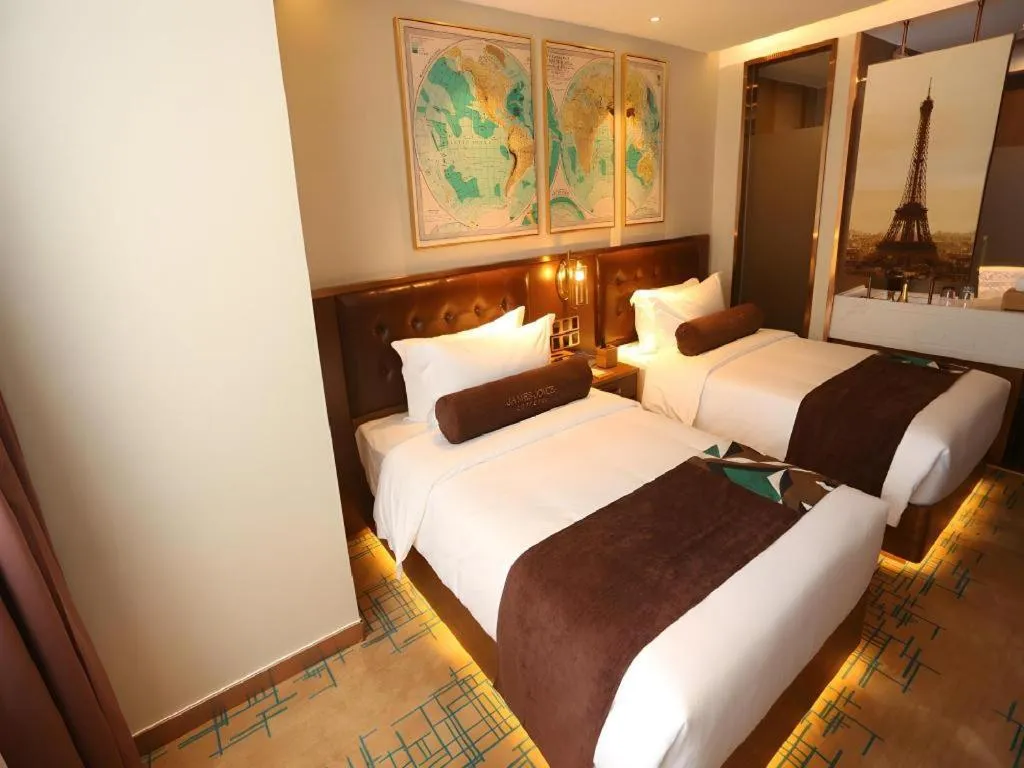 Bed in James Joyce Coffetel·Huludao Xingcheng Seaside Tourist Scenic Spot