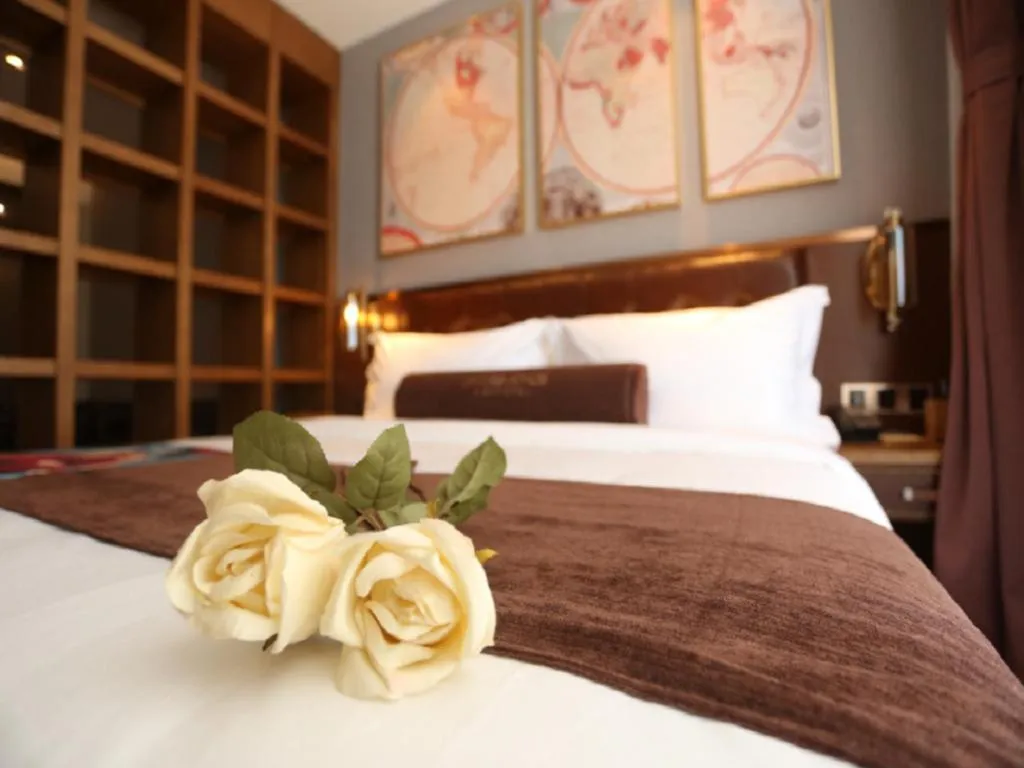 Bed in James Joyce Coffetel·Huludao Xingcheng Seaside Tourist Scenic Spot