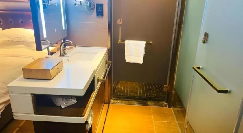 Bed in James Joyce Coffetel·Huludao Xingcheng Seaside Tourist Scenic Spot