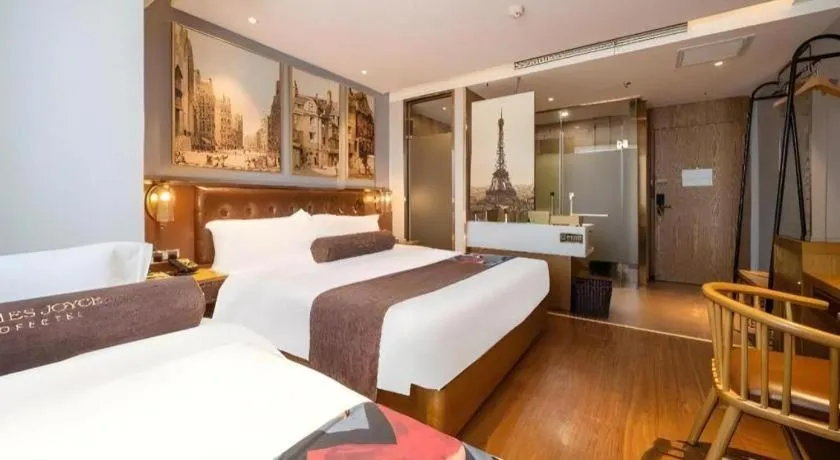 Bed in James Joyce Coffetel·Huludao Xingcheng Seaside Tourist Scenic Spot