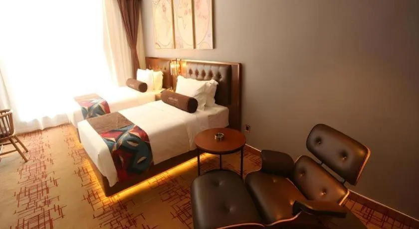 Bed in James Joyce Coffetel·Huludao Xingcheng Seaside Tourist Scenic Spot
