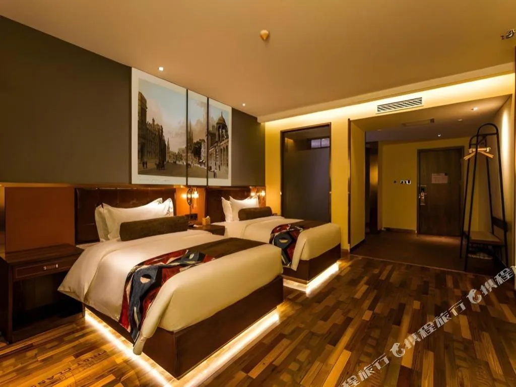 Bed in James Joyce Coffetel·Huludao Xingcheng Seaside Tourist Scenic Spot