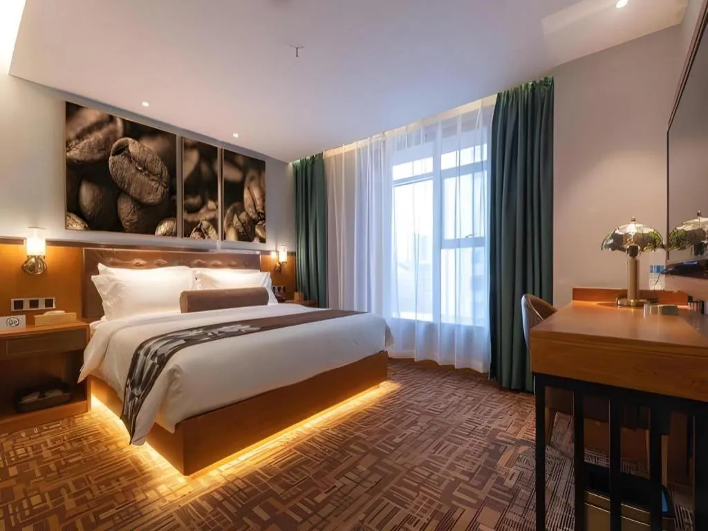 Bed in James Joyce Coffetel·Huludao Xingcheng Seaside Tourist Scenic Spot