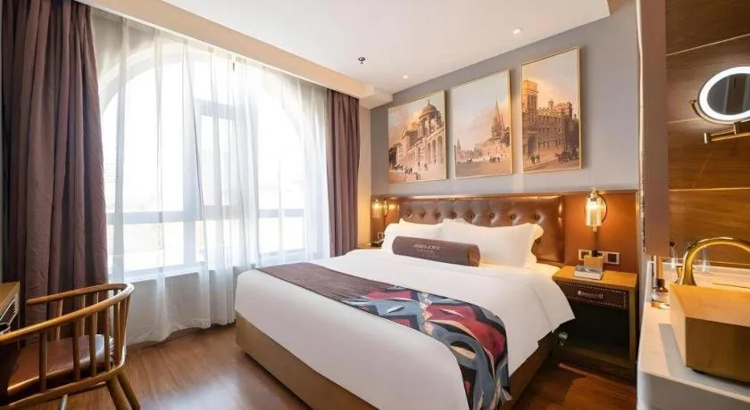 Bed in James Joyce Coffetel·Huludao Xingcheng Seaside Tourist Scenic Spot