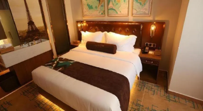 Bed in James Joyce Coffetel·Huludao Xingcheng Seaside Tourist Scenic Spot