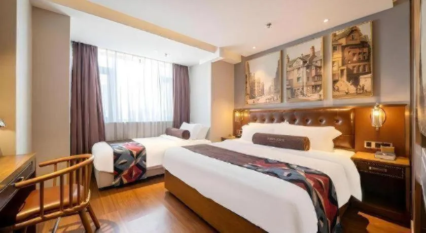 Bed in James Joyce Coffetel·Huludao Xingcheng Seaside Tourist Scenic Spot