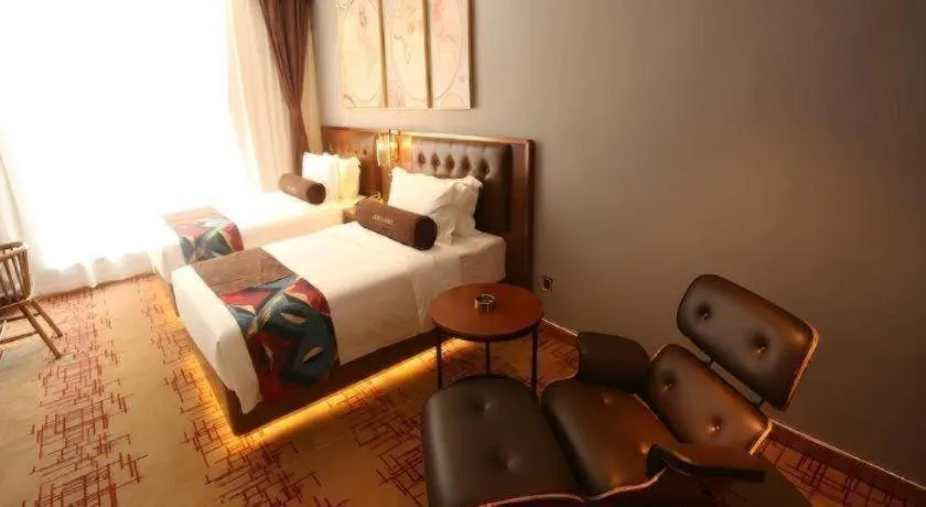 Bed in James Joyce Coffetel·Huludao Xingcheng Seaside Tourist Scenic Spot