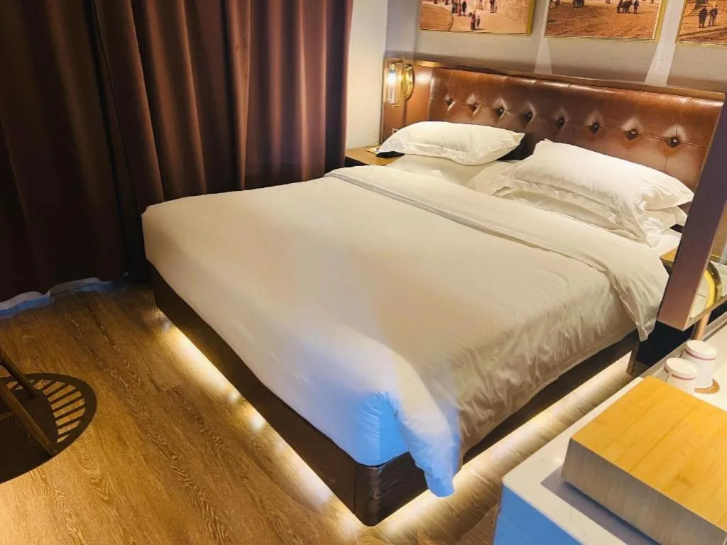 Bed in James Joyce Coffetel·Huludao Xingcheng Seaside Tourist Scenic Spot