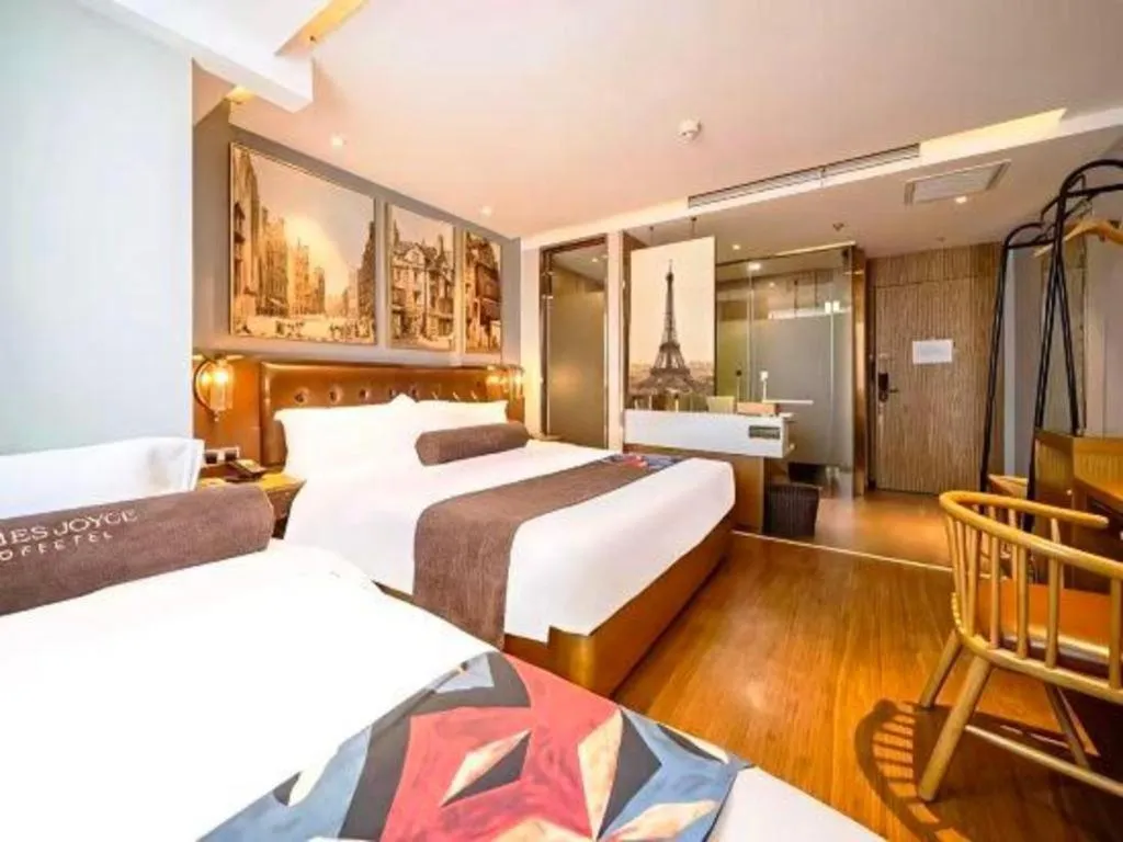 Bed in James Joyce Coffetel·Huludao Xingcheng Seaside Tourist Scenic Spot