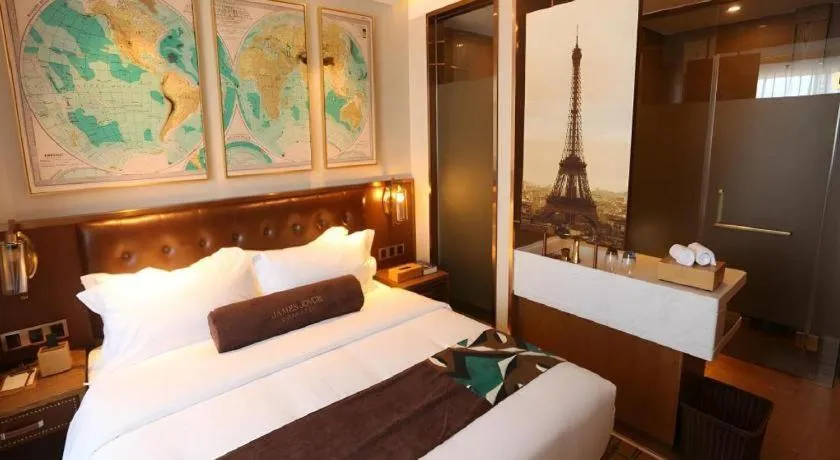 Bed in James Joyce Coffetel·Huludao Xingcheng Seaside Tourist Scenic Spot