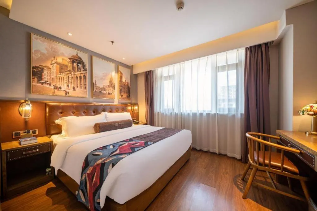 Bed in James Joyce Coffetel·Huludao Xingcheng Seaside Tourist Scenic Spot