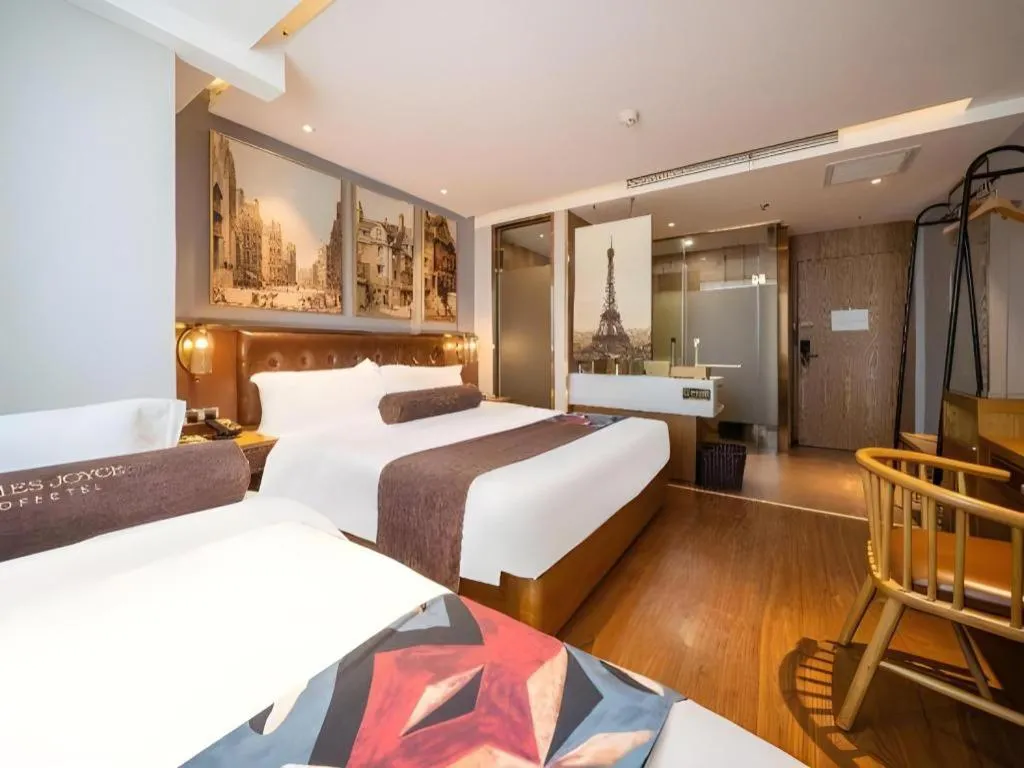 Bed in James Joyce Coffetel·Huludao Xingcheng Seaside Tourist Scenic Spot