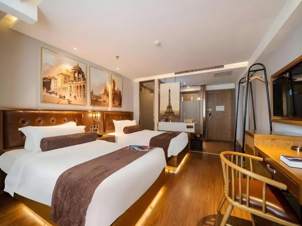 Bed in James Joyce Coffetel·Huludao Xingcheng Seaside Tourist Scenic Spot