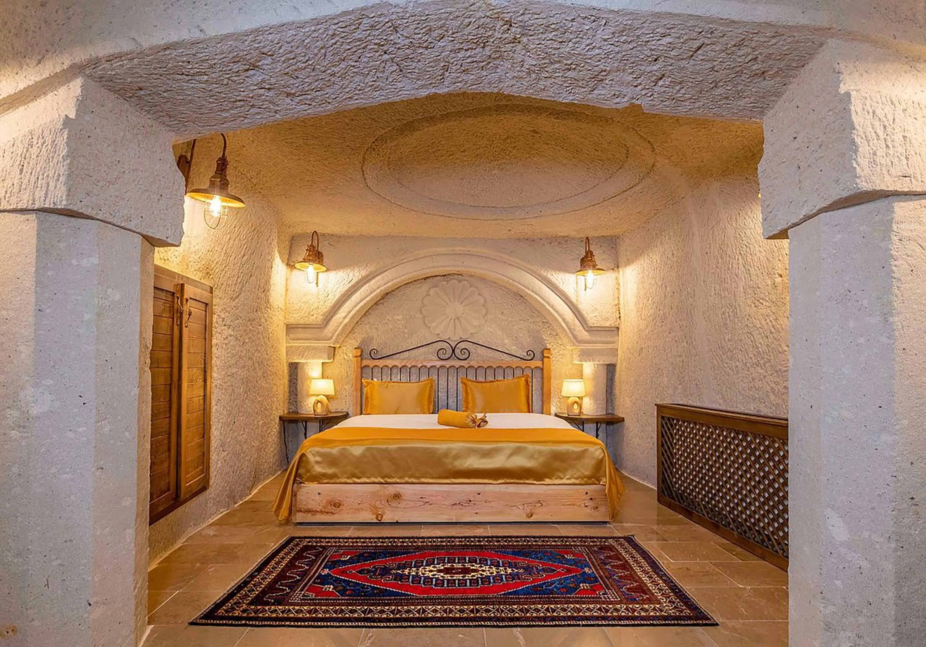 Bed in Onur Cave Cappadocia