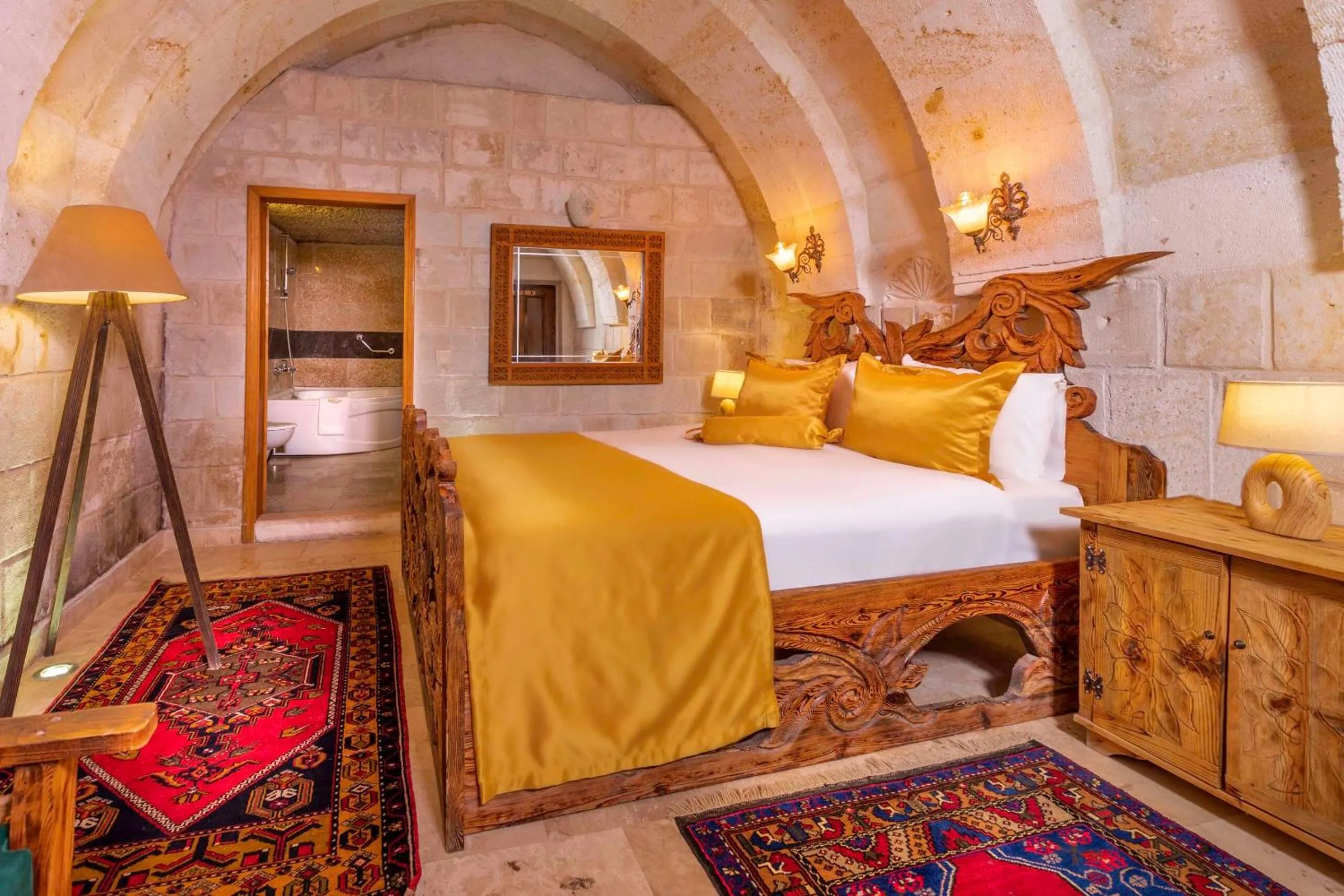 Bed in Onur Cave Cappadocia