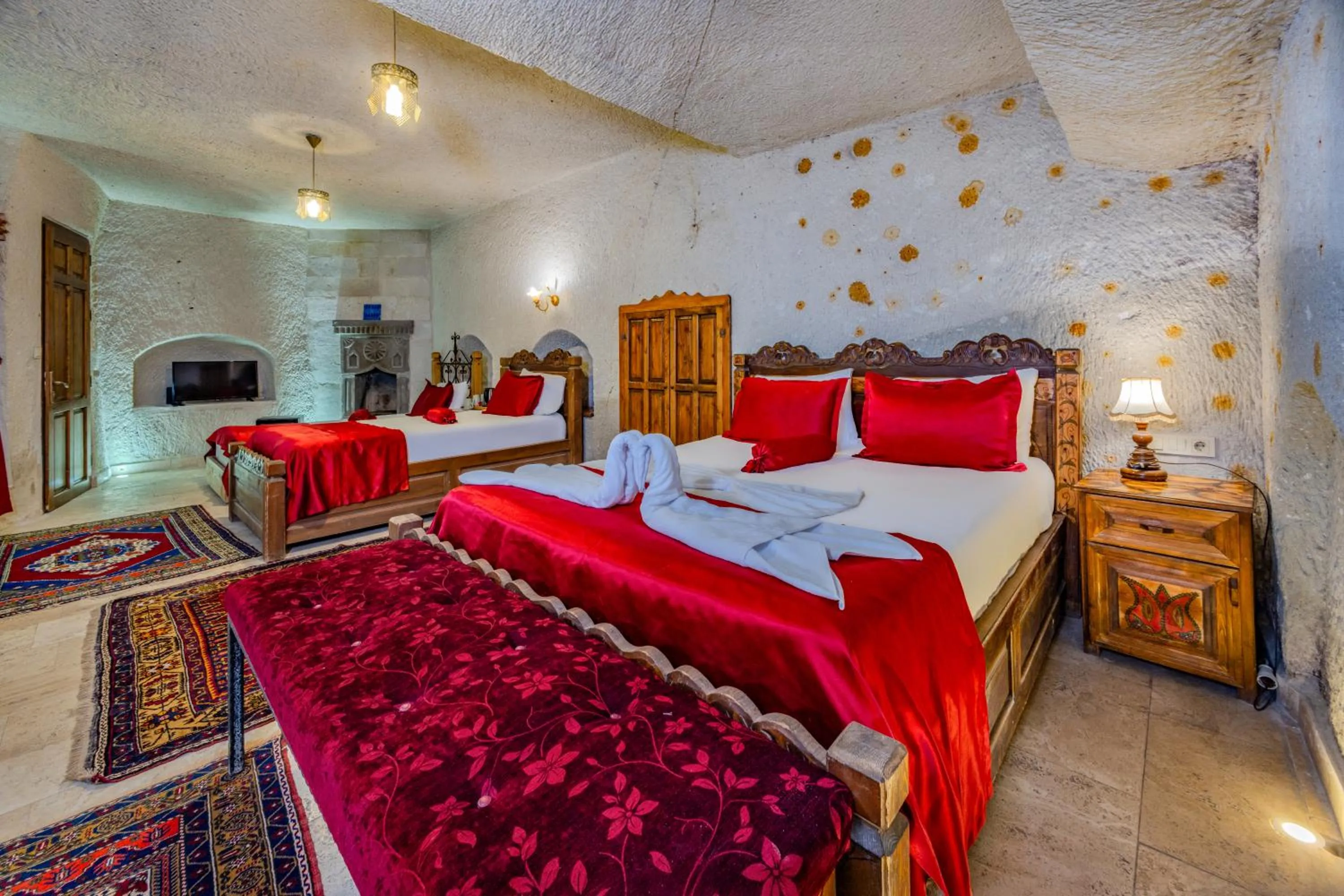 Bed in Onur Cave Cappadocia
