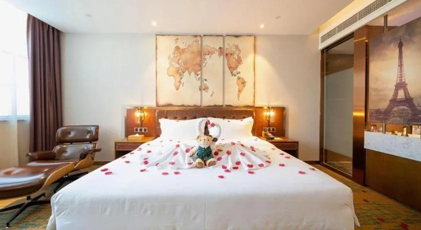 Bed in James Joyce Coffetel Chengdou Wuqing Wanda Plaza