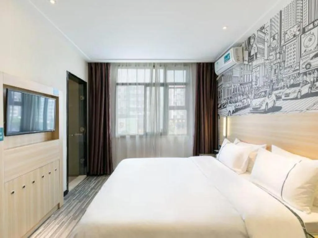 Bed in City Comfort Inn Guangzhou Zengcheng Wanda Plaza Metro Station