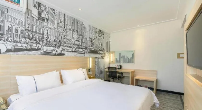 Bed in City Comfort Inn Guangzhou Zengcheng Wanda Plaza Metro Station