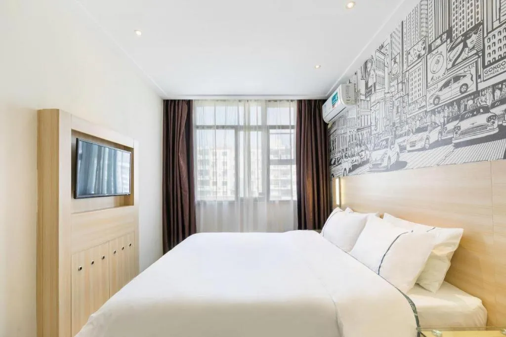 Bed in City Comfort Inn Guangzhou Zengcheng Wanda Plaza Metro Station