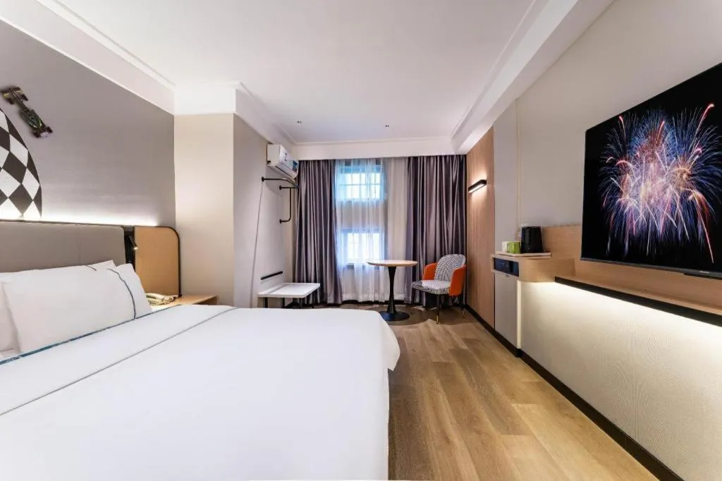 Bed in City Comfort Inn Guangzhou Zengcheng Wanda Plaza Metro Station