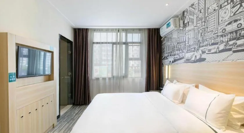 Bed in City Comfort Inn Guangzhou Zengcheng Wanda Plaza Metro Station