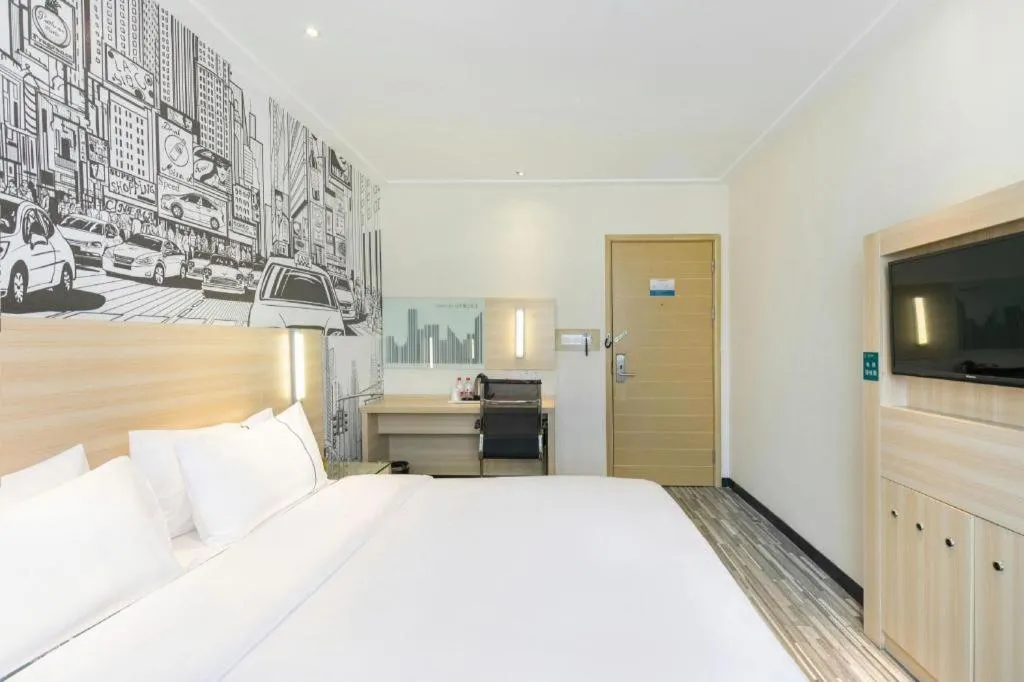 Bed in City Comfort Inn Guangzhou Zengcheng Wanda Plaza Metro Station