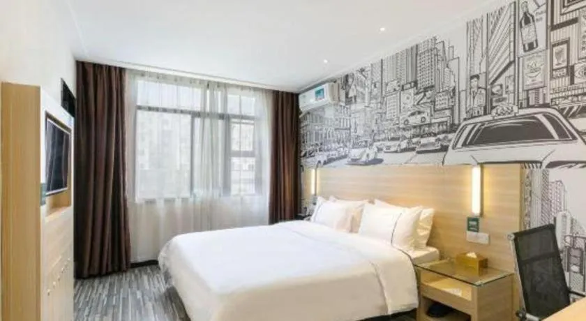 Bed in City Comfort Inn Guangzhou Zengcheng Wanda Plaza Metro Station