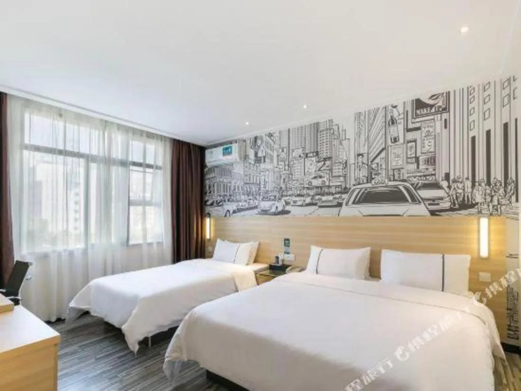 Bed in City Comfort Inn Guangzhou Zengcheng Wanda Plaza Metro Station