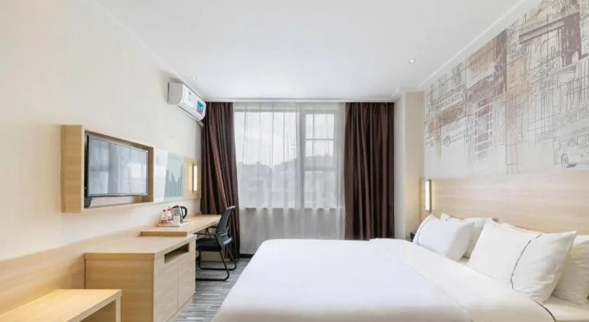 Bed in City Comfort Inn Guangzhou Zengcheng Wanda Plaza Metro Station