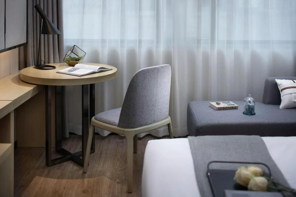 Bed in Echarm Hotel Hefei Binhu Exhibition Center