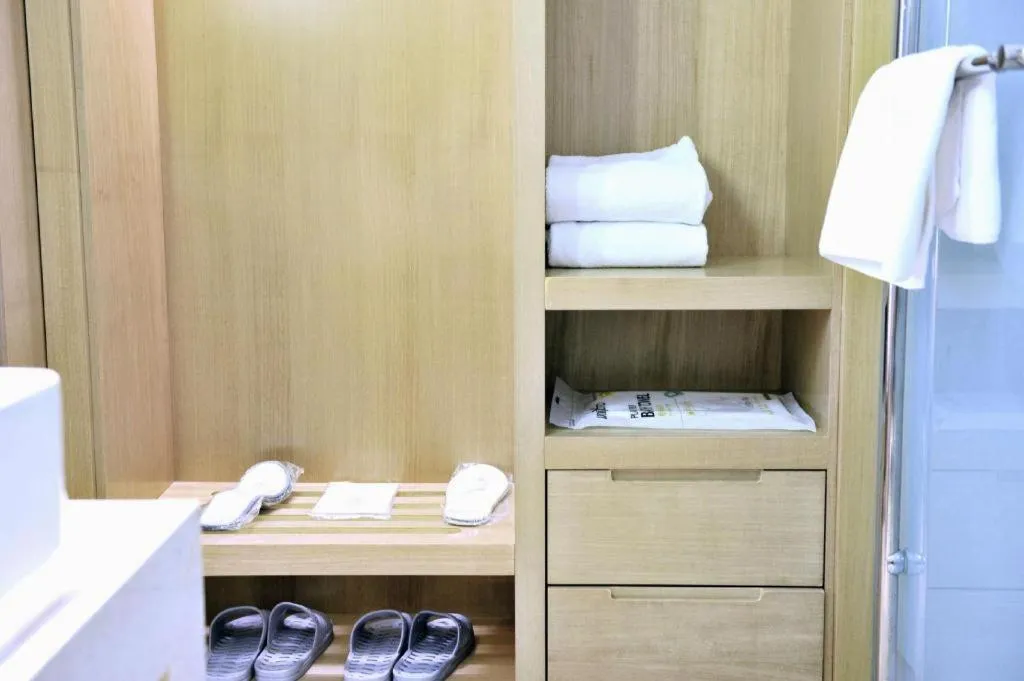 Bed in Echarm Hotel Hefei Binhu Exhibition Center