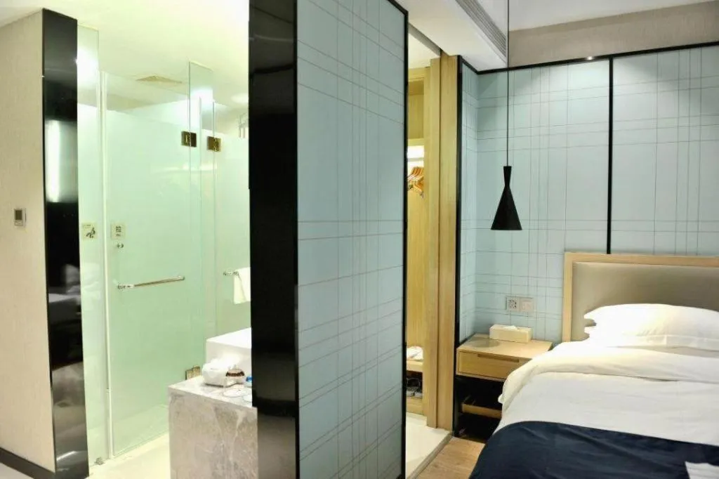 Bed in Echarm Hotel Hefei Binhu Exhibition Center