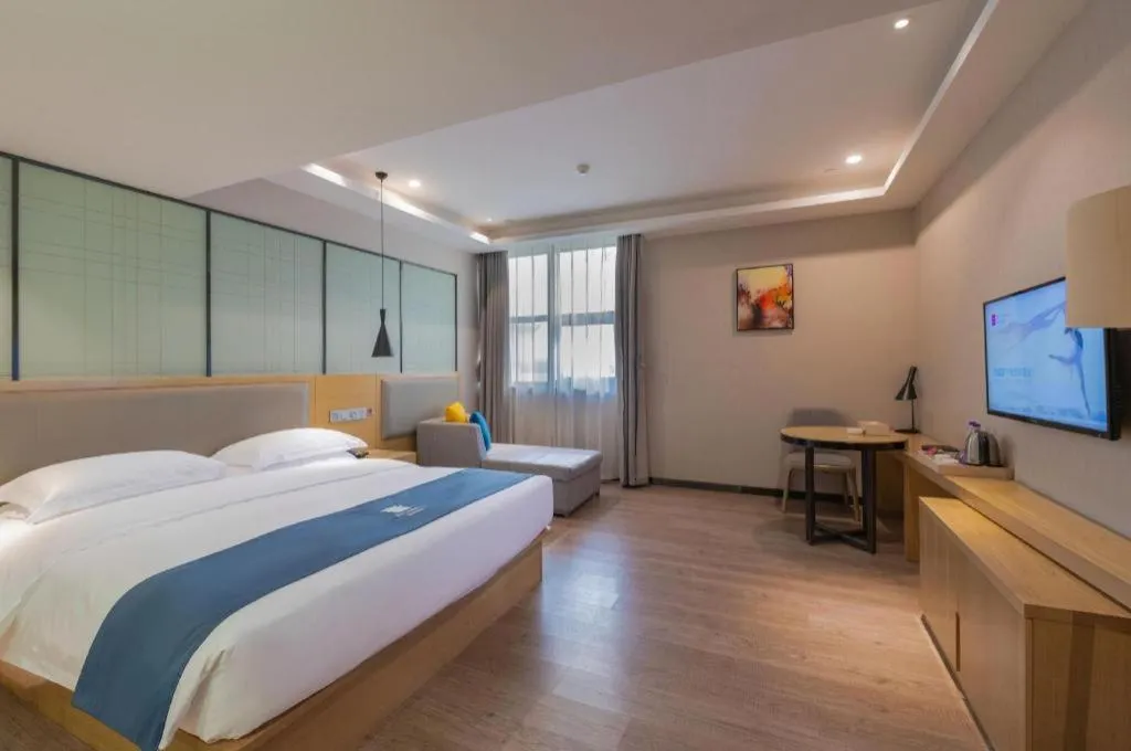Bed in Echarm Hotel Hefei Binhu Exhibition Center