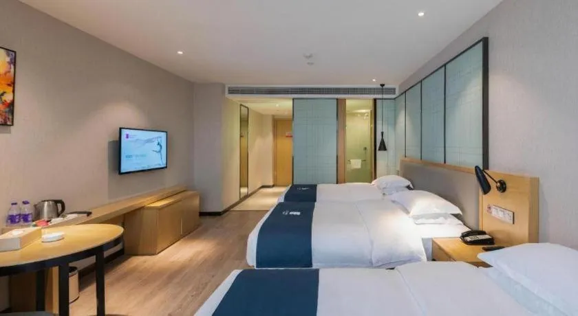 Bed in Echarm Hotel Hefei Binhu Exhibition Center